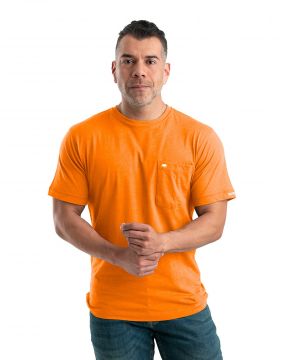 Men's Berne Lightweight Performance Short Sleeve Tee- Orange