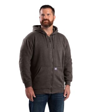 Men's Berne Thermal Lined Hooded Sweatshirt-Charcoal