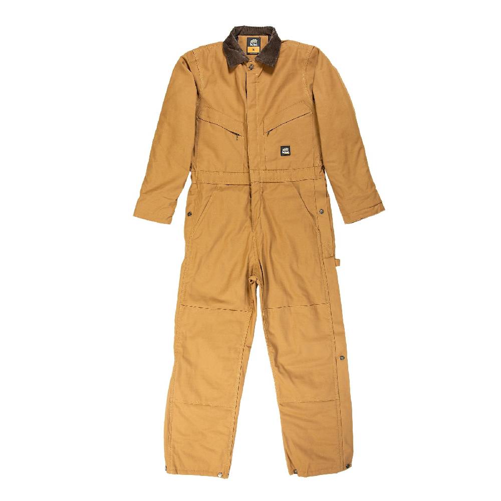 Men's Berne Deluxe Duck Insulated Coverall-Brown